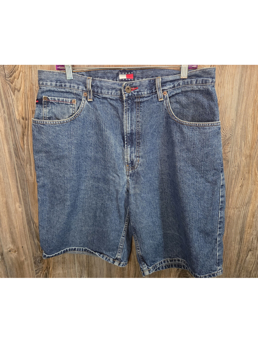 Tommy Hilfiger Denim Shorts Men 36 (36x10) Jorts Baggy Loose Hip Hop Skate VTG